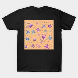 Retro Daisies on Peach T-Shirt